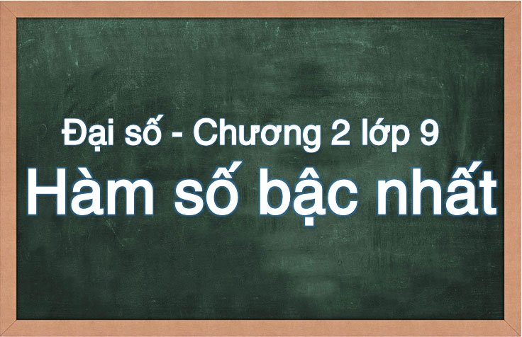 Hàm số bậc nhất